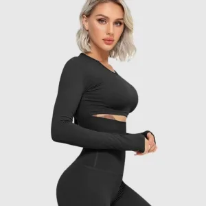 Crop Top Sport Manches Longues Elixy
