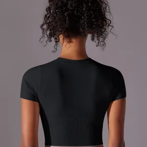 Crop Top Fitness Manches Courtes