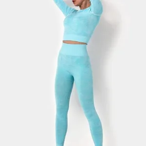 Ensemble Sport Camouflage Legging Et Crop Top
