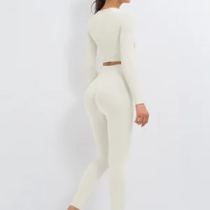 Ensemble Sport Côtelé Legging Et Top