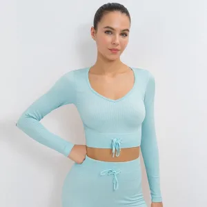 Ensemble Sport Côtelé Short Et Top