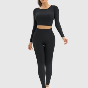 Ensemble Sport Legging Et Crop Top