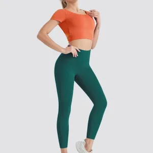Ensemble Sport Legging Tshirt Manches Courtes