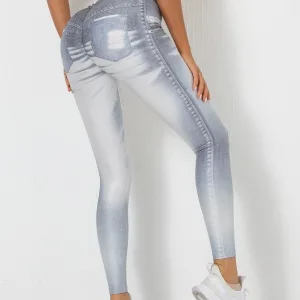 Jegging Amincissant Gris Délavé