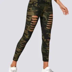 Legging Camouflage Troué Sport