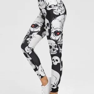 Legging Crânes Yeux Rouge