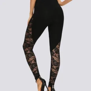 Legging Dentelle Noir