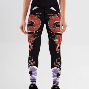 Legging Dragon Japonais Imprimé