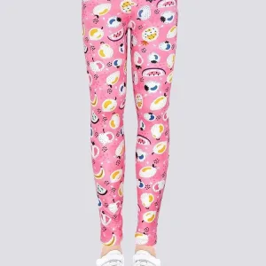 Legging Fille Rose Imprimé