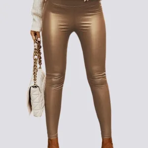 Legging Imitation Cuir Taille Haute