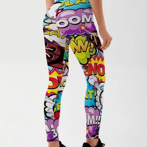 Legging Imprimé Cartoon Super Héro