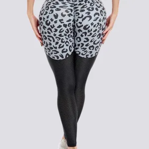 Legging Respirant Sport Sans Couture Push Up Léopard