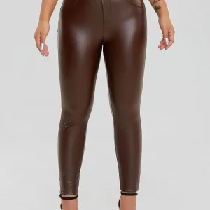 Legging Simili Cuir Affinant
