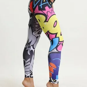 Legging Sport Dessin Pop Art