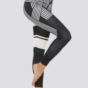 Legging Sport Motif Rayé