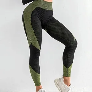 Legging Sport Sans Couture Ceinture Haute