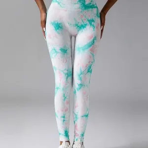 Legging Sport Taille Haute Tie Dye Push Up