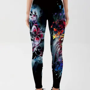 Legging Tête De Mort Et Tigre
