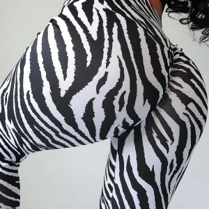 Legging Zèbre Noir Et Blanc