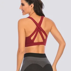 Soutiengorge Sport Sans Couture Bretelles Croisées